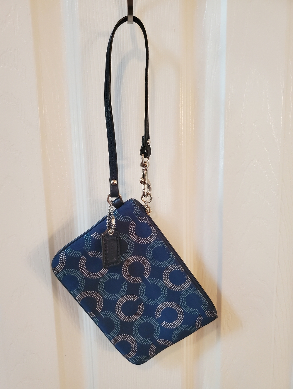 Coach - Midnight Blue - Optic Dot Patterned - Wristlet
